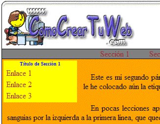 vista previa del diseño de la página web de ejemplo