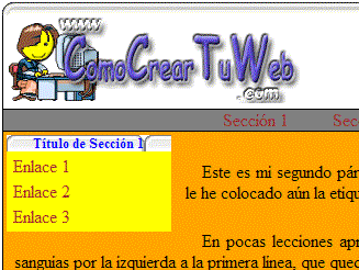 vista previa del diseño de la página web de ejemplo