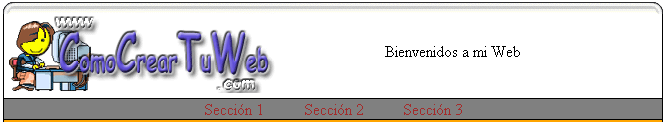cabecera de la página web de ejemplo