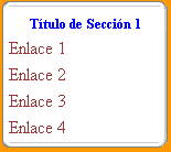 menú de navegación de la página de ejemplo