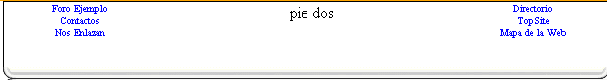 pie de página de la web de ejemplo