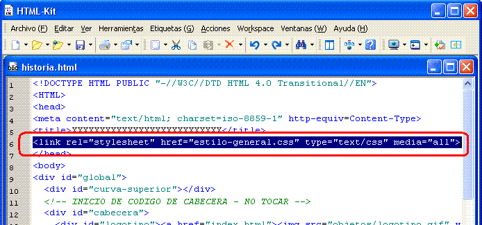 estilos enlaces css