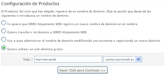 subdominio gratuito con comocreartuweb.es para tu nuevo hosting gratis