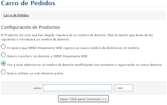 auto administración del dominio