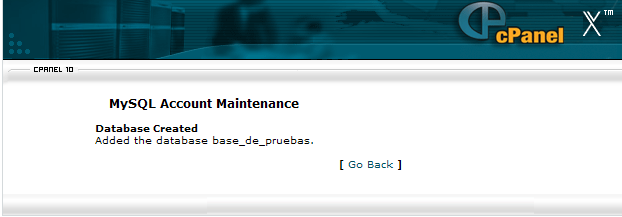 base de datos mysql