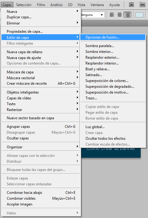 Fundir border de una imagen en photoshop