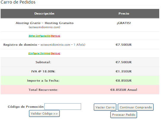 factura final de servicios