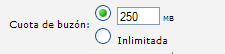 escoger la capacidad para los mesajes de tu hosting con cpanel