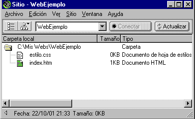 Ya tenemos creado el archivo estilo.css