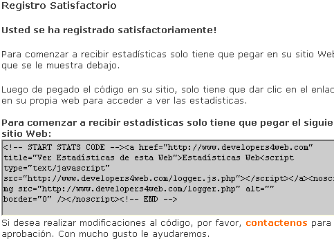Servicio de Estadísticas para tu Página web