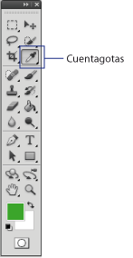 Uso de cuentagotas en Photoshop