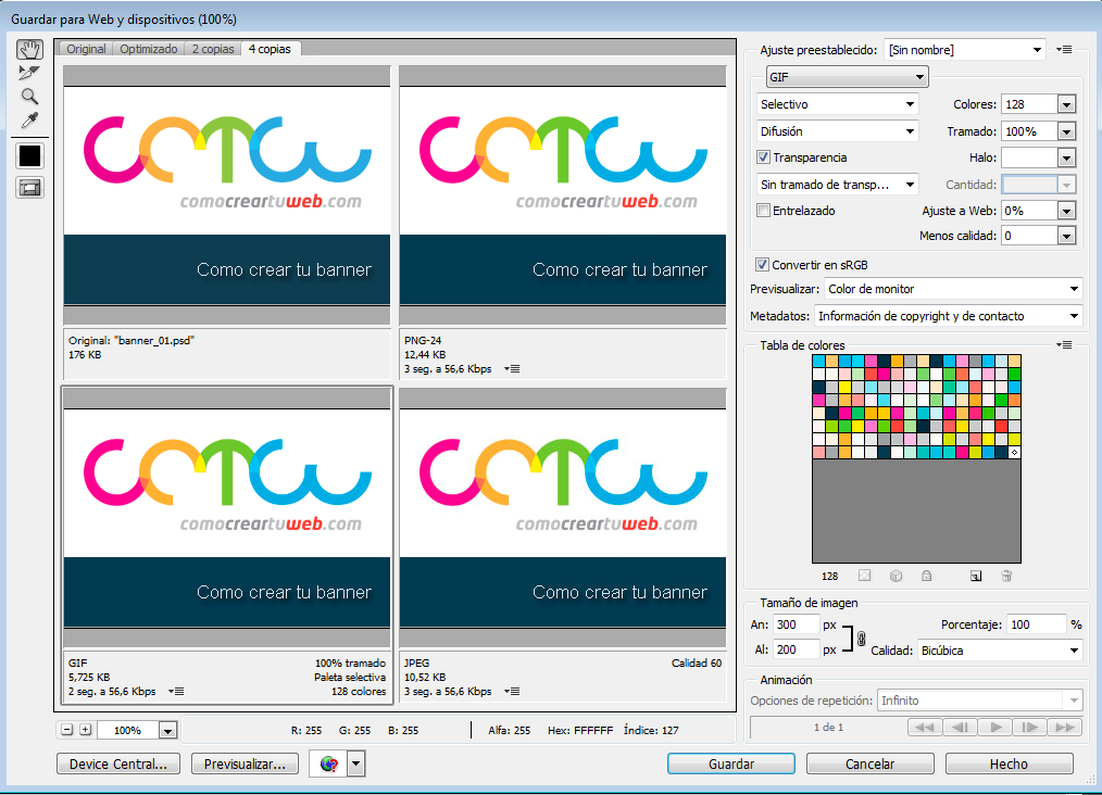 optimización de imágenes GIF