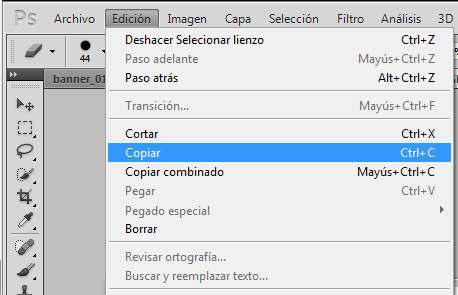 Edición de archivos, copiar.