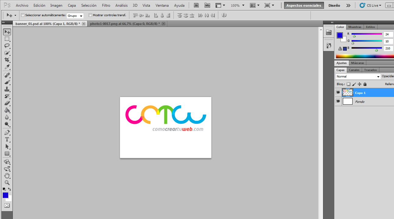 Vista del curso de Photoshop