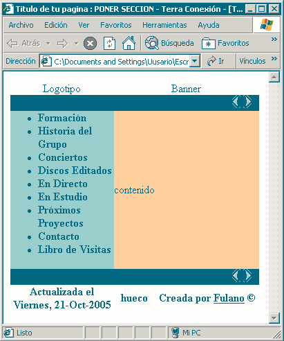 Menú hacia la izquierda